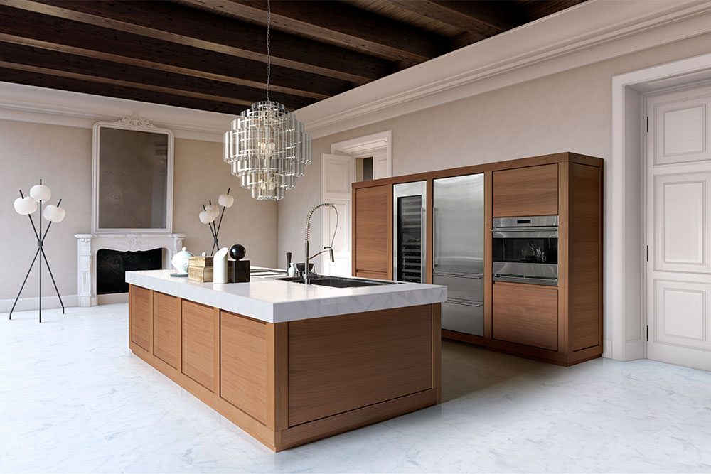 anteprima-wood cucina wood 100% senza maniglia in stile toscano, elegante e contemporanea